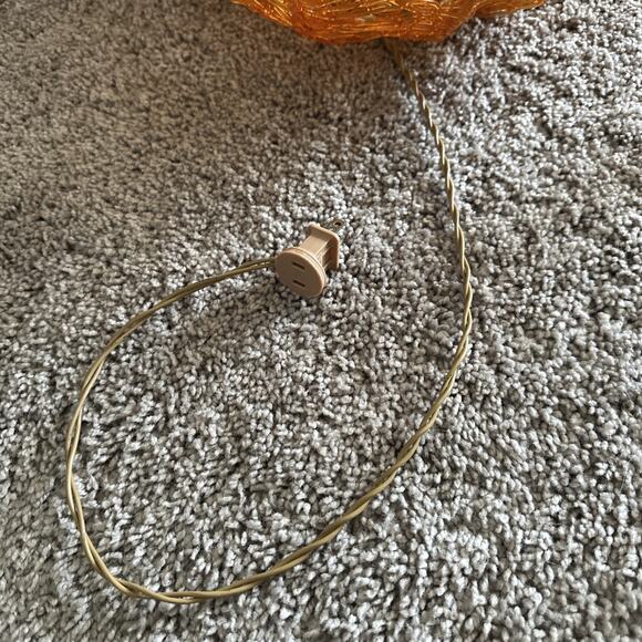 VTG 15" Spun Spaghetti Lucite Plastic Pumpkin Jack O Lantern Light Decor - Picture 7 of 9